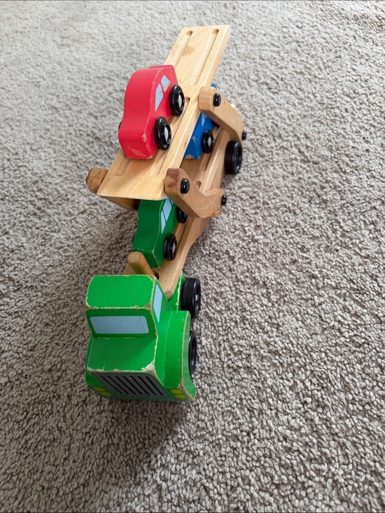 Melissa & Doug Other - Melissa & Doug Car Carrier Truck & Cars Wooden Toy Set